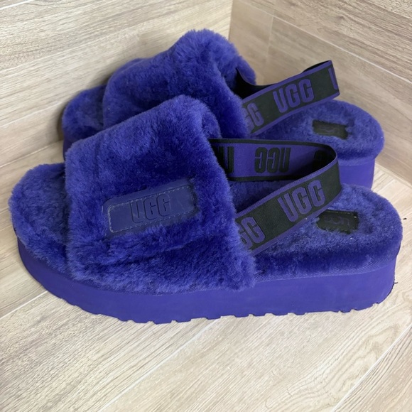 UGG Purple Logo Disco Slide Slipper Size 10 EUC - Picture 8 of 14